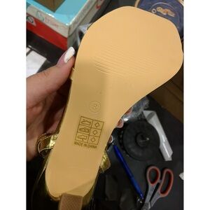 Lullasong Women Strappy Ankle Strap Heels Gold 8